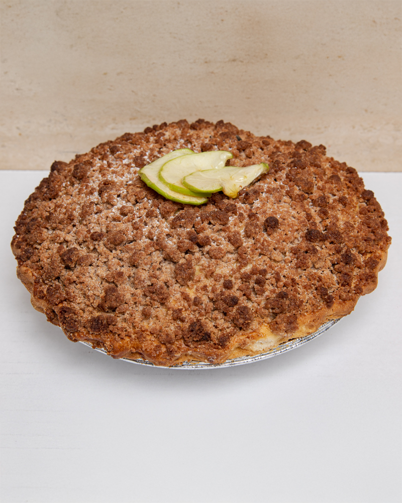 apple crumb pie savor the classic flavor of a traditional apple crumb pie at Mia's Bakery.