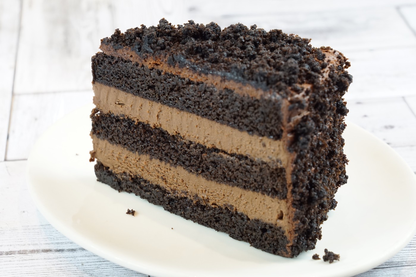 brooklyn blackout cake savor the classic flavor of a traditional Brooklyn blackout cake slice at Mia's Bakery.