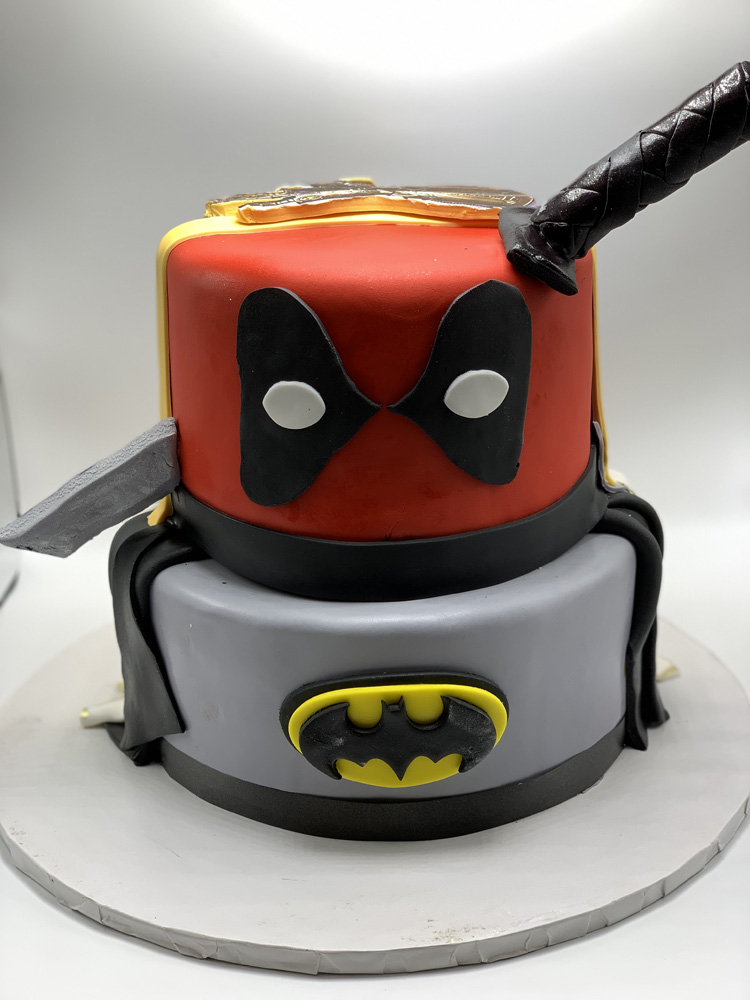 Deadpool And Batman Cake Deadpool And Batman Cake