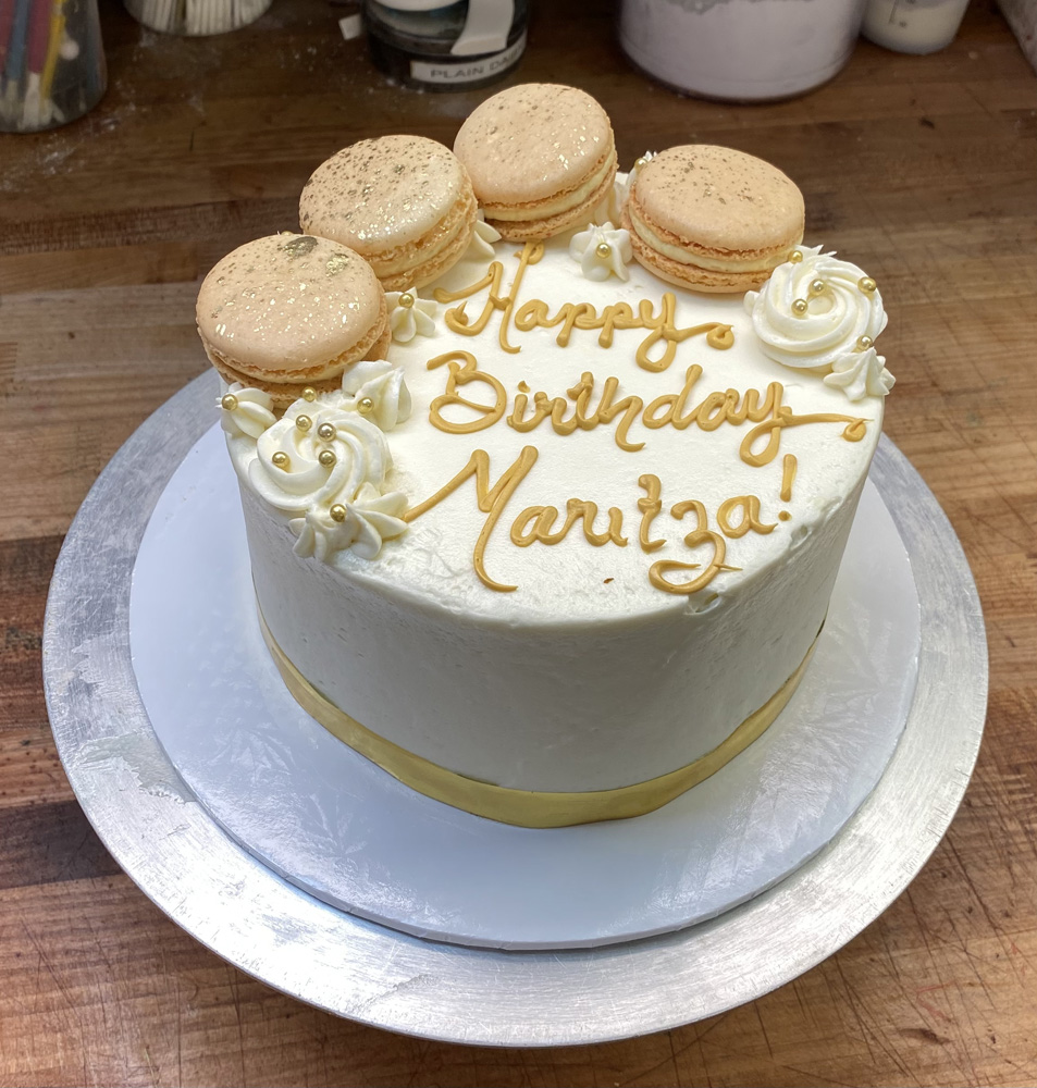 Gold Macarons Cake Gold Macarons Cake