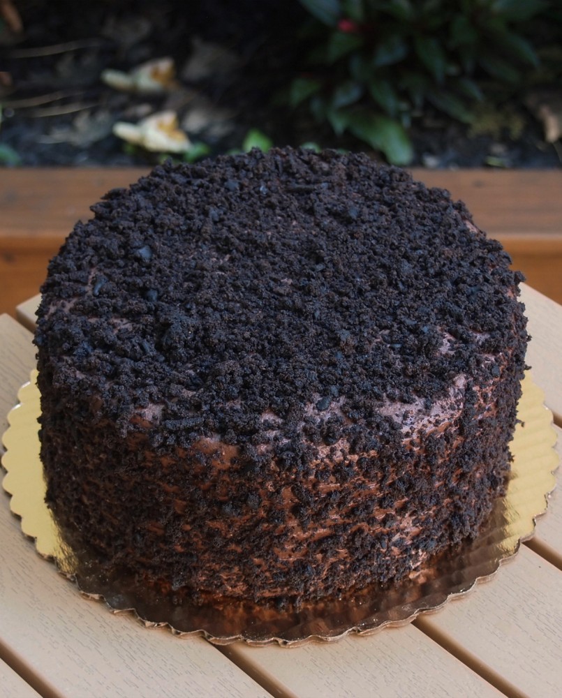Brooklyn blackout cake savor the classic flavor of a traditional Brooklyn blackout cake at Mia's Bakery.