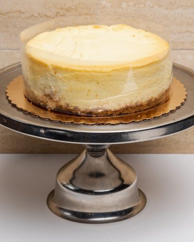 savor the classic flavor of a traditional New York cheesecake at Mia's Bakery.