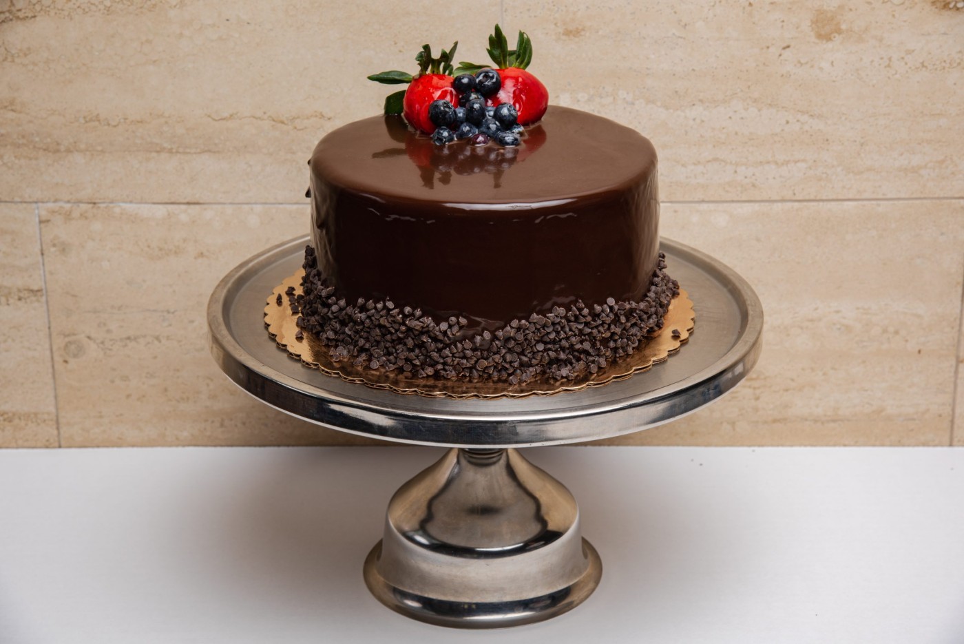 chocolate layer cake savor the classic flavor of a traditional chocolate layer cake at Mia's Bakery.