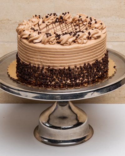 savor the classic flavor of a traditional nutella cake at Mia's Bakery.